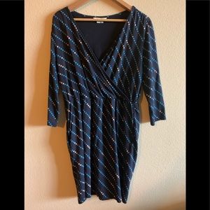 Boden faux wrap dress. 10P